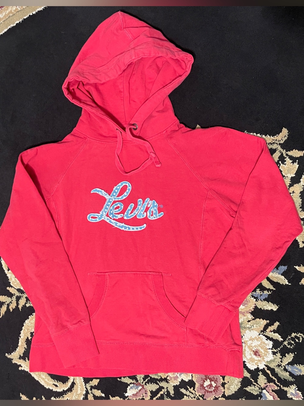 Women’s Levi Faux Denim Polka Dot Pullover Hoodie